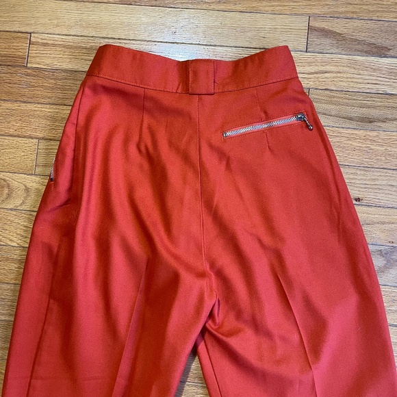Vintage 90s Together! Orange Pleated Pants - Picture 5 of 6